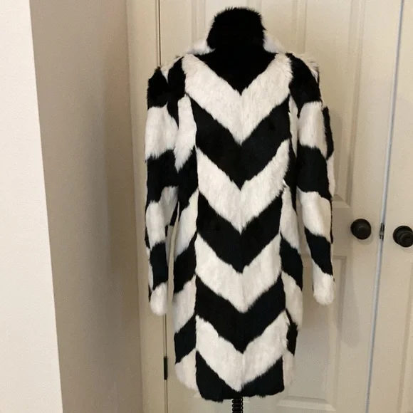 Adorable black and white rabbit coat